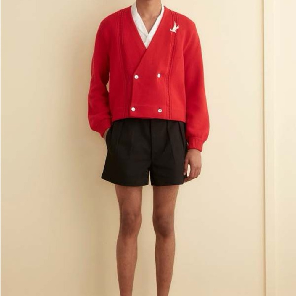 Unisex Bode Red Double-Breasted Sweater Size XS